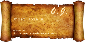 Orosz Jozefa névjegykártya